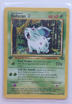 1999 Pokemon Jungle Nidoran #057 1st Edition - Image 3