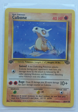 1999 Pokemon Jungle Cubone #050 1st Edition - Image 3