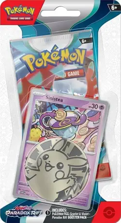 Pokemon TCG Paradox Rift Sinistea Checklane Blister Booster Pack ✅ - Image 1