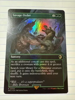 Savage Order (Borderless) Universes Beyond: Jurassic World Collection Foil - Image 1