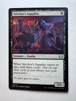 MTG Stitcher's Supplier (157/402) Duskmourn House of Horror Commander NM - Image 1