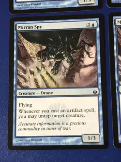 Mirran Spy X4 Mirrodin Besieged NM Conditions see pics Front Back - Image 3