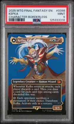 2025 MTG Final Fantasy Kefka, Court Mage Borderless #398 PSA 9 - Image 1