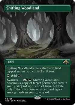 MTG - MH3 - Shifting Woodland (Borderless) Near Mint Foil #357 - Image 1