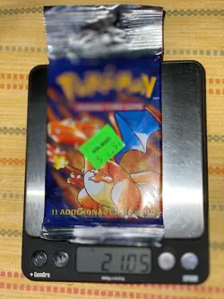HeavyU Pokemon Base Set Factory Sealed Booster Pack 21.05 Grams Auction - Image 1