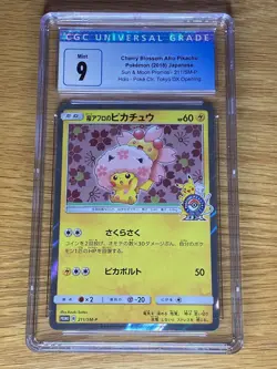 Pokemon Card Cherry Blossom Afro Pikachu Japanese Tokyo DX Promo Holo CGC MINT 9 - Image 1