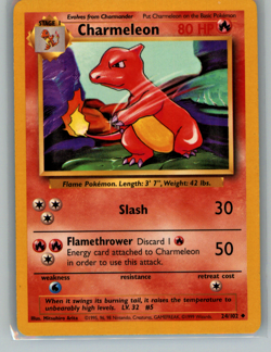 Base Set Pokemon TCG WOTC Charmeleon Regular 24/102 - Image 1