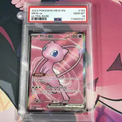2023 POKEMON MEW EN-151 ULTRA RARE #193 MEW EX PSA 10 - Image 1