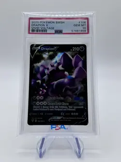 Pokemon 2020 Vivid Voltage Drapion V Holo Rare #106/185 PSA 10 GEM MINT - Image 1
