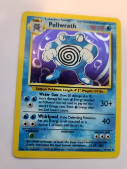 Poliwrath Base Set Holo Pokemon Card WOTC NM - Image 1
