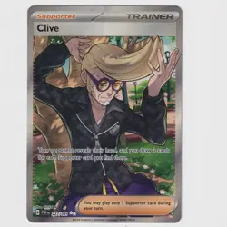 Clive 227/091 Paldean Fates Ultra Rare Full Art Polemon TCG NM - Image 1