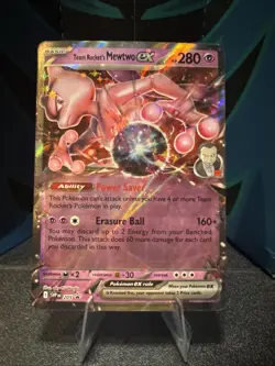 Pokemon TCG Team Rocket's Mewtwo ex 205 Sv: Scarlet & Violet Promo Cards Holo - Image 1