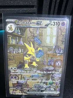 Pokemon Alakazam EX TCG Scarlet Violet-151 Holo Full Art Card 201/165 - Image 1