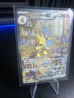 Pokemon Alakazam EX TCG Scarlet Violet-151 Holo Full Art Card 201/165 - Image 2