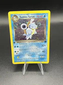 Pokemon Team Rocket 1st German #3/82 Dark Blastoise (Dunkles Turtok) HP/DMG XZ1 - Image 1