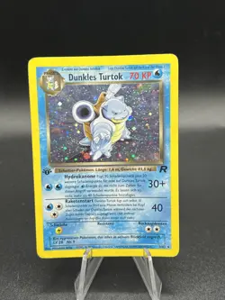 Pokemon Team Rocket 1st German #3/82 Dark Blastoise (Dunkles Turtok) HP/DMG XZ1 - Image 2