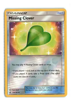 MISSING CLOVER 129/156 REVERSE HOLO POKEMON TCG NM-LP - Image 1