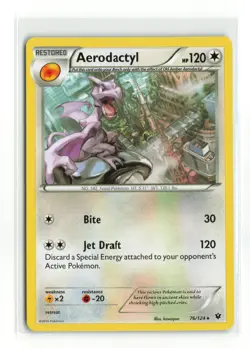 AERODACTYL 76/124 FATES COLLIDE NON HOLO POKEMON TCG NM-LP - Image 1