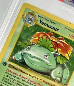 VENUSAUR Holo 1st Edition 1999 Pokemon Base Set Shadowless PSA 2 GOOD - Image 3