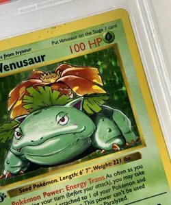 VENUSAUR Holo 1st Edition 1999 Pokemon Base Set Shadowless PSA 2 GOOD - Image 4