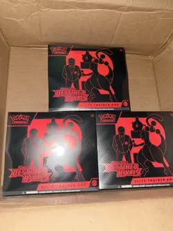 Lot of 3 Sealed Pokemon Scarlet & Violet Destined Rivals Elite Trainer Box ETB - Image 1