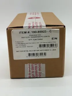 Pokemon Center Stellar Crown Elite Trainer 4-Box SEALED CASE - Image 1