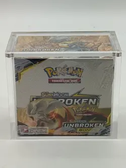 Pokemon TCG Sun & Moon Unbroken Bonds Booster Box w/Acrylic Case - Image 1