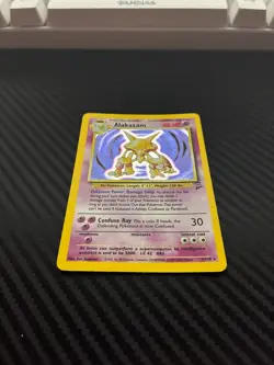 Pokemon Alakazam TCG Card 1/130 Base Set 2 Holo Unlimited Rare - Image 2