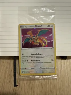 Special Delivery Bidoof SWSH177 SWSH: Sword & Shield Promo Card Holo UNOPENED - Image 1