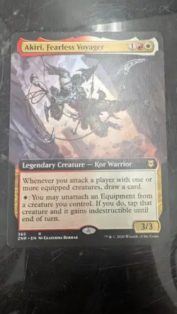 Akiri, Fearless Voyager (Extended Art) Zendikar Rising Regular Magic Card, MTG - Image 1