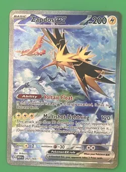 Zapdos Ex 202/165 Pokemon TCG Sv: Scarlet & Violet 151 Holo Card (Near Mint) NM - Image 1