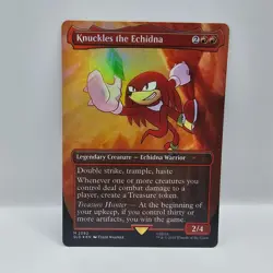 Knuckles the Echidna #2082 FOIL MTG Secret Lair Sonic the Hedgehog - Image 1