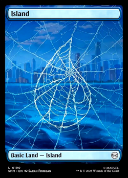 GirlGames - PACK FRESH SPM #190 FULL ART 20X - SPIDER-MAN MTG BASIC LAND ISLAND - Image 2