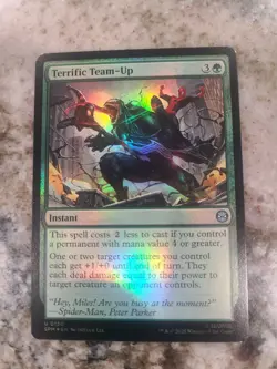 NM Foil Terrific Team-Up, MTG, Marvel's Spider-Man, Magic the Gathering, 120 - Image 1