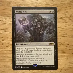 MTG Waste Not, Magic 2015, Heavily Played, English - Image 1