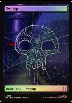 MTG Marvel Swamp 191 Foil Marvel's Spider-Man #191 - Image 1