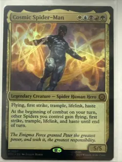 MTG Cosmic Spider-Man 0127 Foil Marvel's Spider-Man Foil NM SPM - Image 1