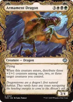 Armament Dragon (Showcase) - Near Mint MTG Tarkir: Dragonstorm - Image 1