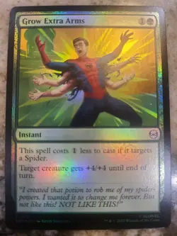NM Foil Grow Extra Arms, MTG, Marvel's Spider-Man, Magic the Gathering, 101 - Image 1