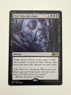 Peer into the Abyss MTG Magic the Gathering Card NM Near Mint M21 - Image 1