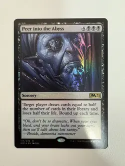 Peer into the Abyss Foil MTG Magic the Gathering Card NM Near Mint M21 - Image 1