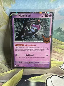 Pokemon TCG Halloween Trick Or Trade 2024 Munkidori #95/167 Cosmos Rare Pokemon - Image 1