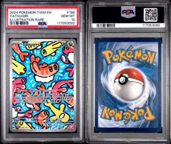 2024 Pokemon TWM Tatsugiri Illustration Rare PSA 10 Gem MT #186/167 Pokemon TCG - Image 3