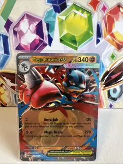Mega Lucario ex 077/132 Double Rare - Pokemon TCG Mega Evolution - NM - Image 1
