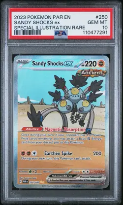 PSA 10 SANDY SHOCKS EX 250/182 POKEMON PARADOX RIFT - SPECIAL ILLUSTRATION RARE - Image 1
