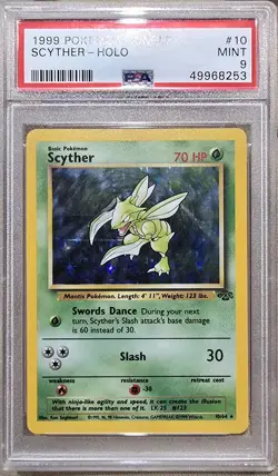 1999 Pokemon Jungle Scyther #10 Holo Mint PSA 9 - Image 1