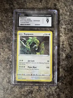 2020 Pokemon SWSH029 Black Star Promos Cosmos Holo Rayquaza CGC Mint 9 - Image 1