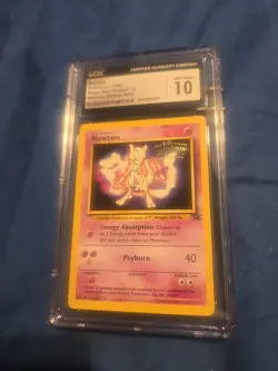 CGC GEM MINT 10 Mewtwo 1999 Black Star Promos 3 Pokemon TCG Mewtwo Strikes Back - Image 1