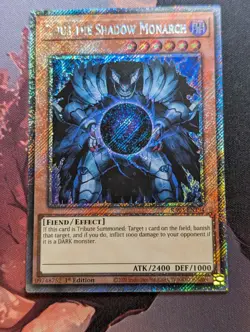 Yugioh Caius the Shadow Monarch RA03-EN194 Platinum Secret Rare 1st Edition NM - Image 1