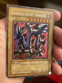 Serpent Night Dragon - MRL-103 - Secret Rare - Unlimited - Damaged Yugioh - Image 1